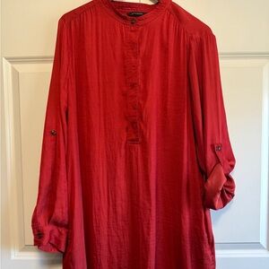 Banana Republic Women's Long Sleeve Burnt Orange Shirt Dress Size 14 Never Worn
